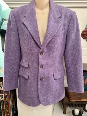 VINTAGE 80's NEVER WORN RALPH LAUREN TWEED HERRINGBONE BLAZER HUNTING JACKET